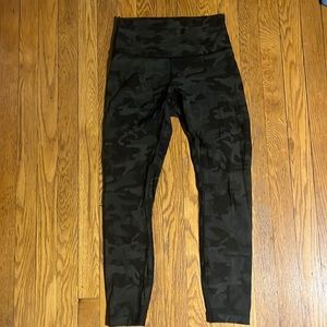 lululemon | wunder under high rise camo crop leggings